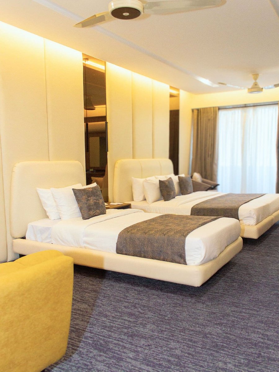 Family Room at LEORK Hotels Rawalpindi with space for parents and a child during wedding season